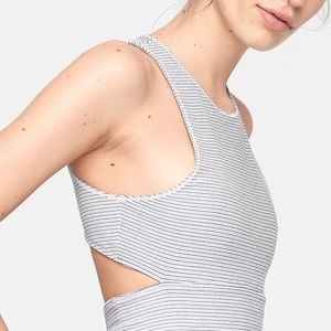 OV Striped Slashback Crop XS